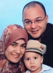 Marwa Ali El-Sherbin, husband and son